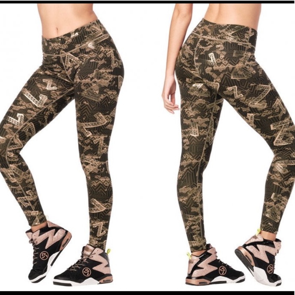 Zumba Camo Foil Perfect Ankle legging
